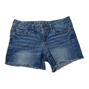 Aeropostale Midi Denim Stretch Cut Off Shorts Size 0